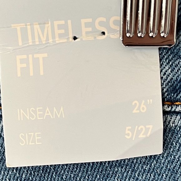 S.O.N.G. Song Denim Half & Half NWT Timeless Fit Straight Ankle Fit Size 5 - Picture 8 of 10